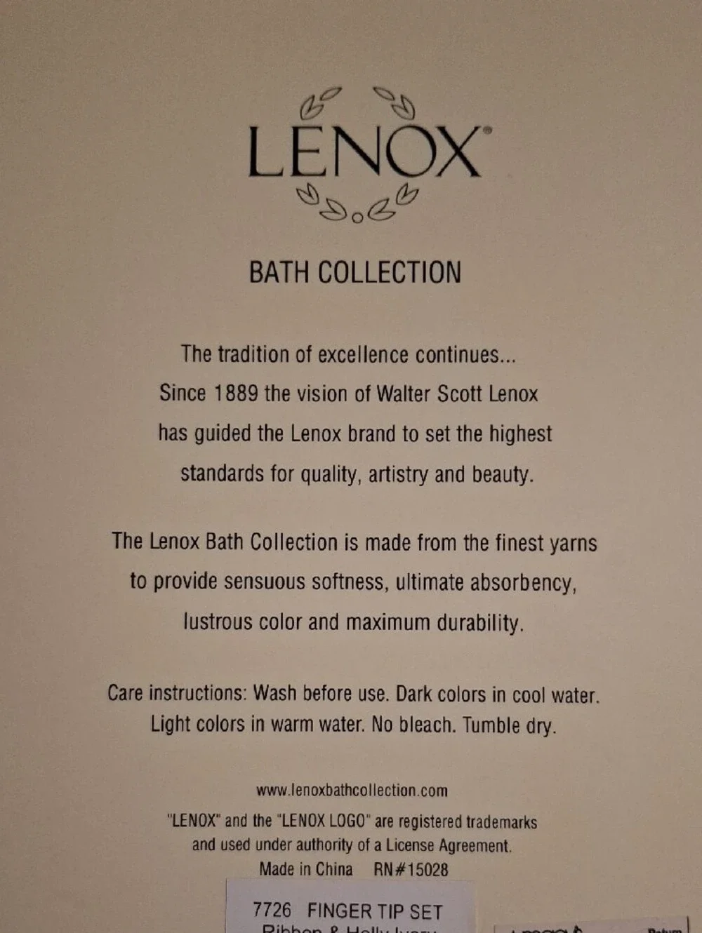 Lenox new package